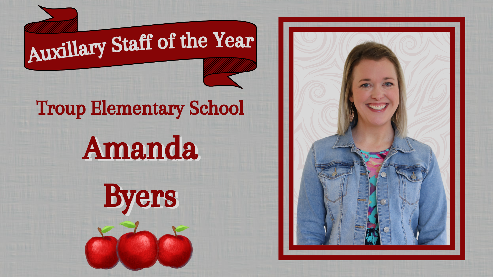 teacher of the year Byers