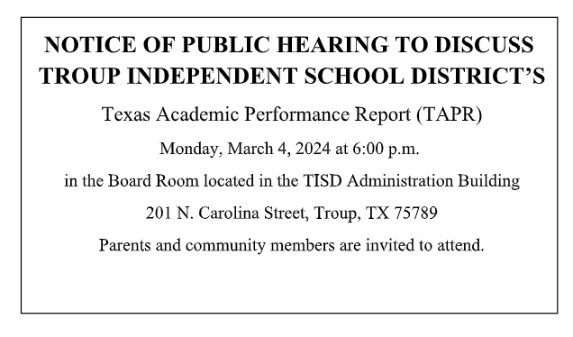 TAPR report at board meeting